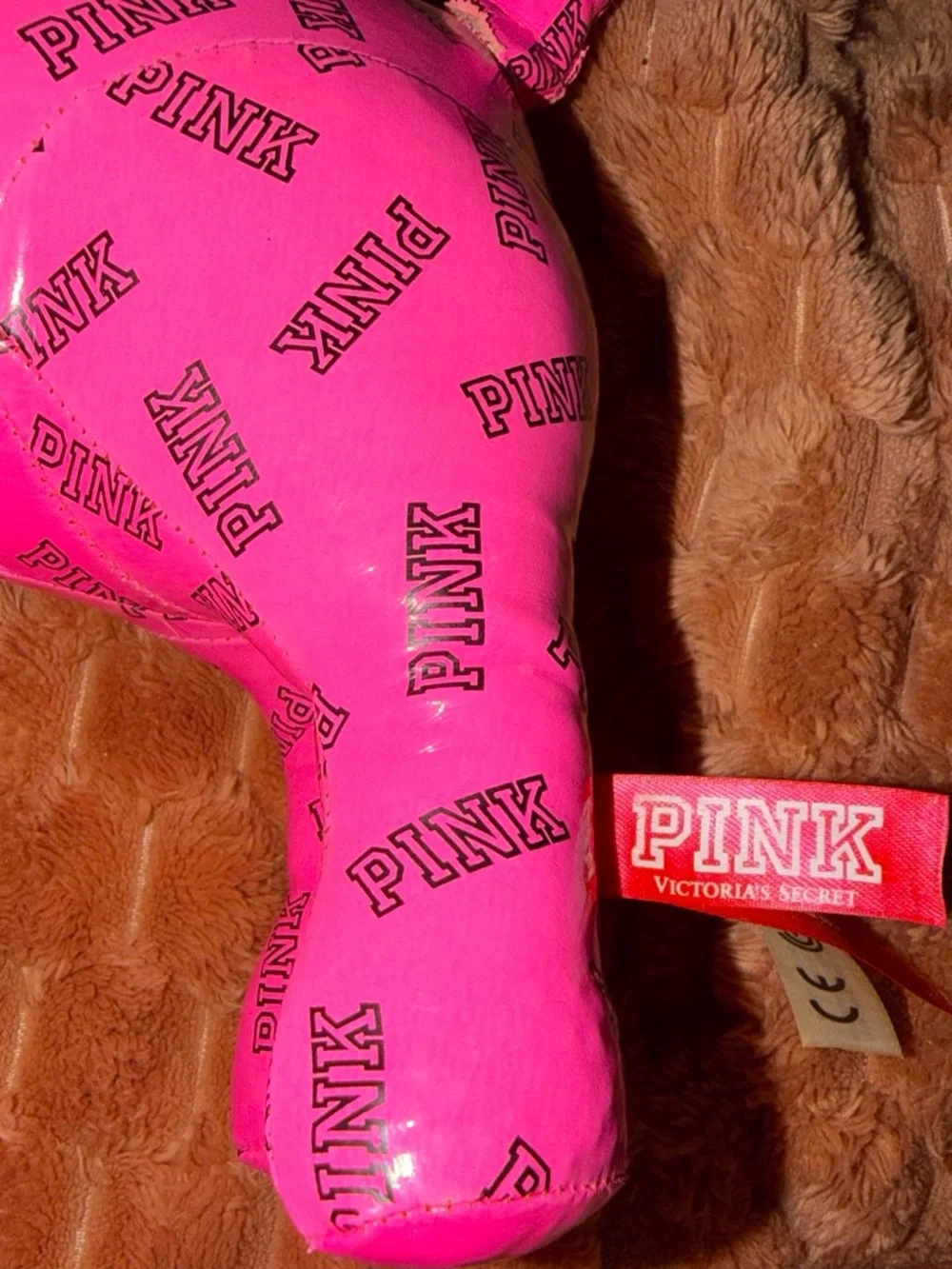PINK Victoria's Secret Hot Pink Logo Dog Toy